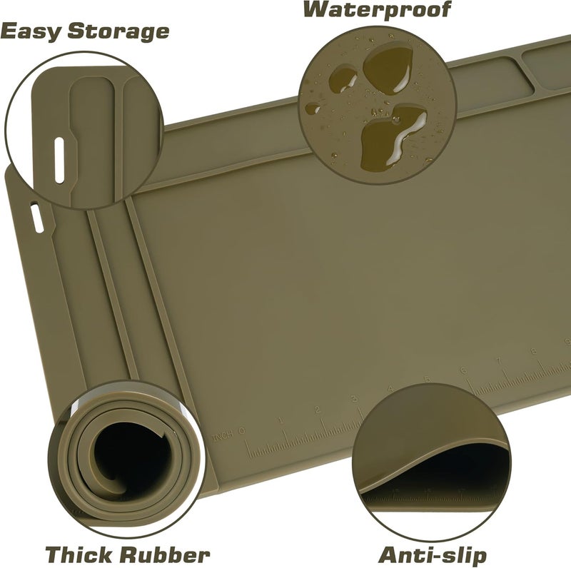 CKPART Rifle Gun Cleaning Mat, Anti-Slip Rubber Tactical Magnetic Mat, Gun Maintenance Mat,Gun Maintenance Mat for Gun Cleaning Kits 36" x 12" - Image 3